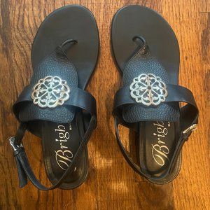 New Black Brighton Alana Sandals with Backstrap Size